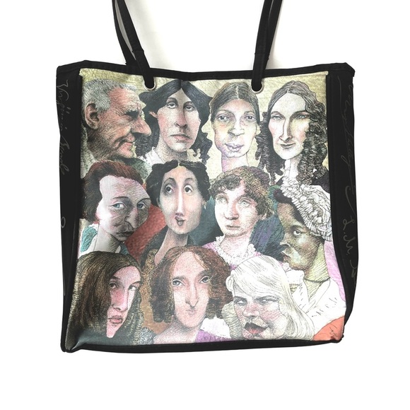 Literary Authors Art Tote Bag (Jane Austen, Woolf, Plath, Shelley, etc.), 11x12” - Picture 2 of 7